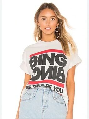 Anine Bing Tshirt Size L Be True Be You